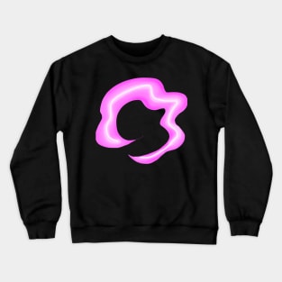 Abstract Hair Art (pink neon sign) Crewneck Sweatshirt